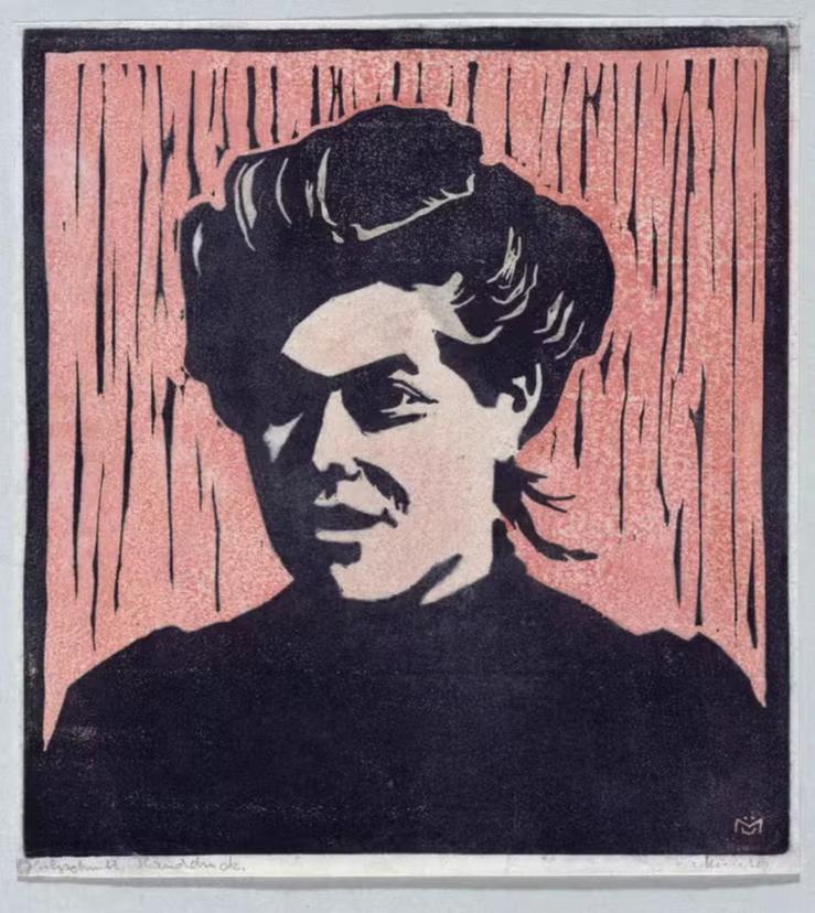 Gabriele Münter’s linocut “Aurélie” (1906).