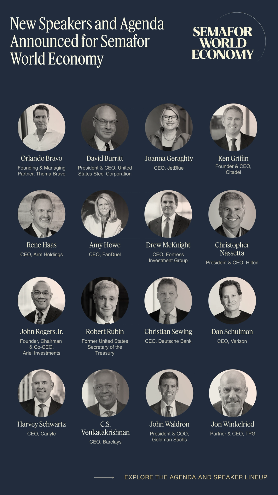 A graphic promoting Semafor’s World Economy Summit.