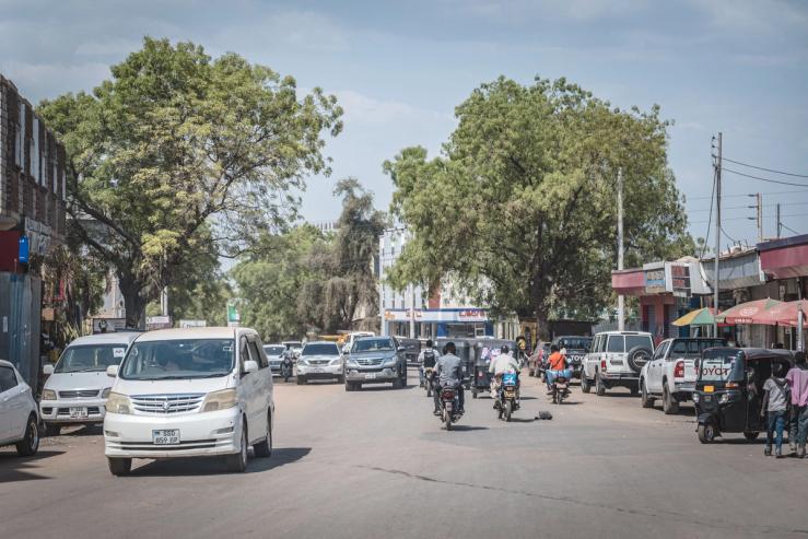 A street view of Juba, South Sudan, in Feb. 2025.