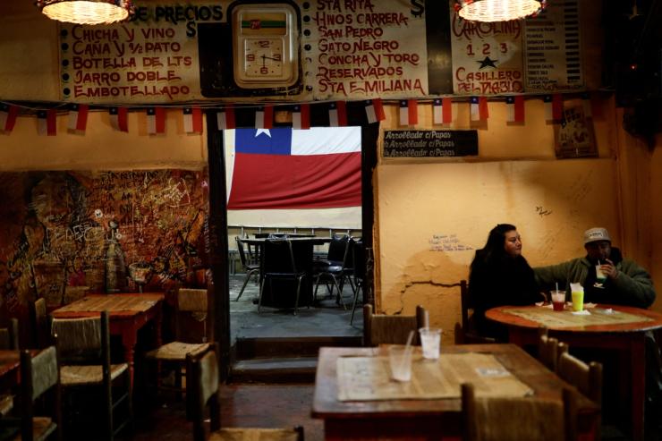 A view of La Piojera restaurant, in Santiago, Chile.