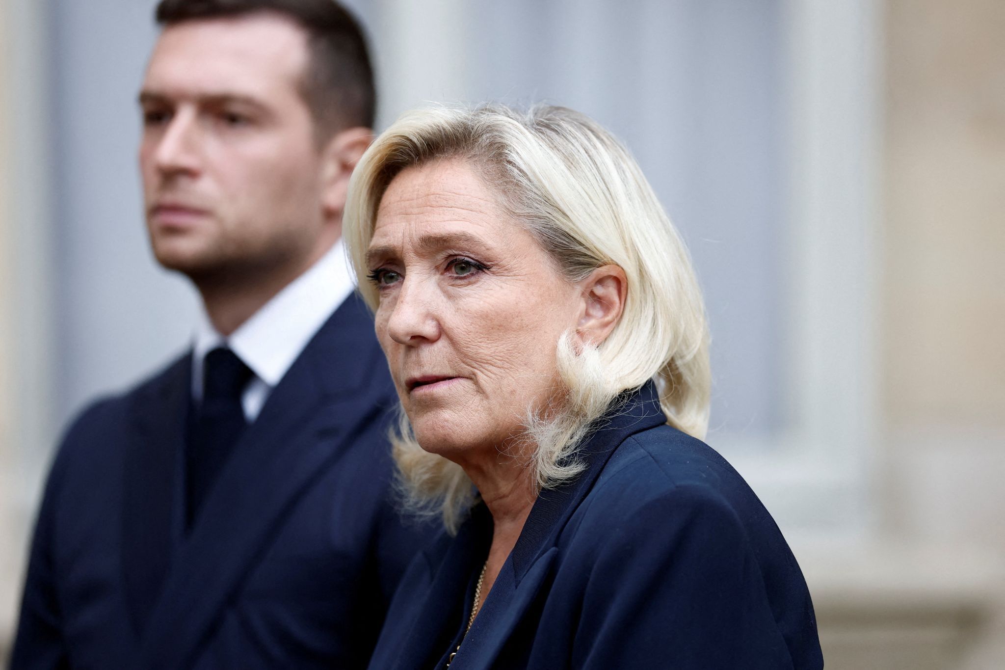 Marine Le Pen and Jordan Bardella.