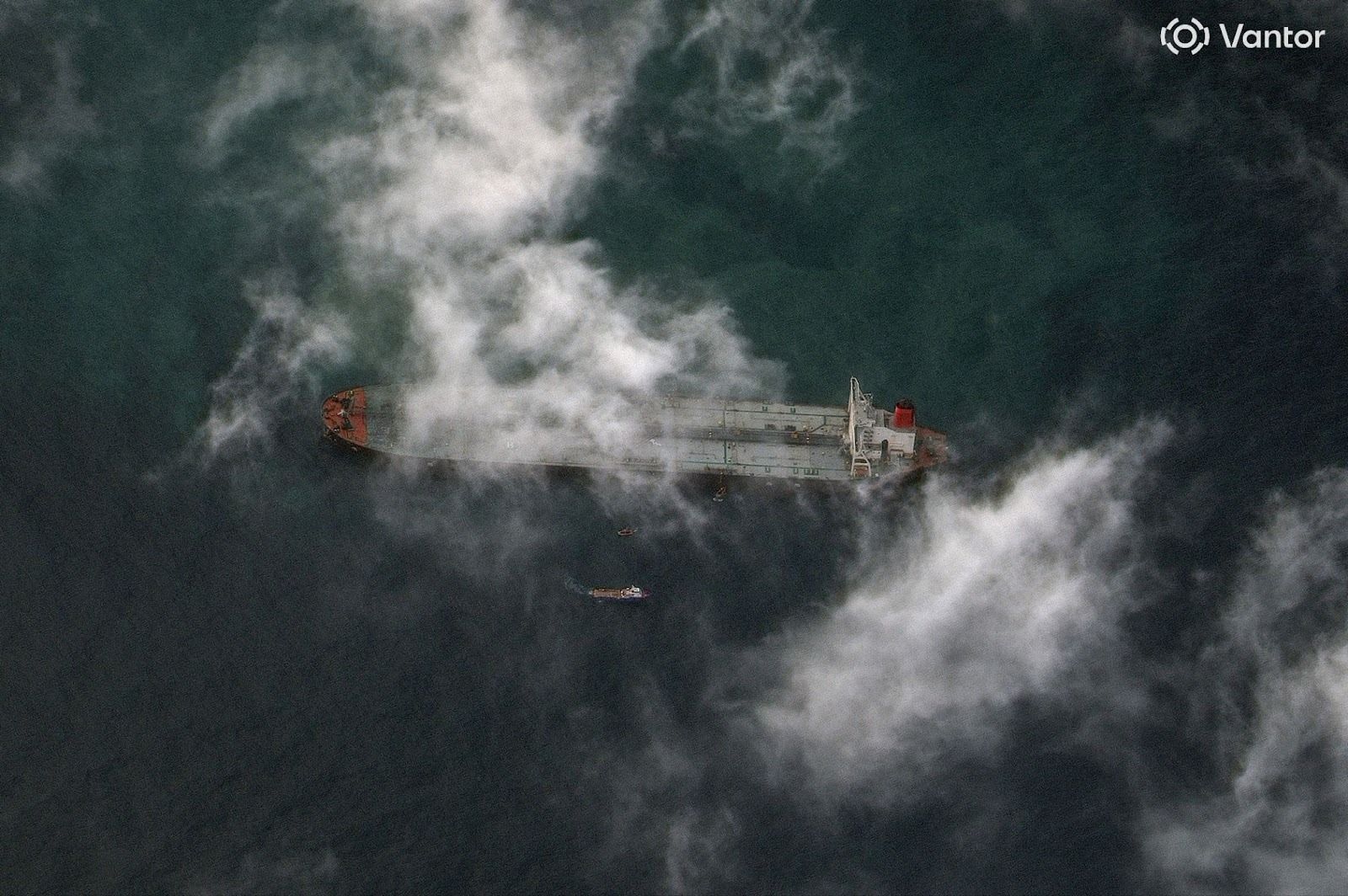 A photo of a seized tanker. 