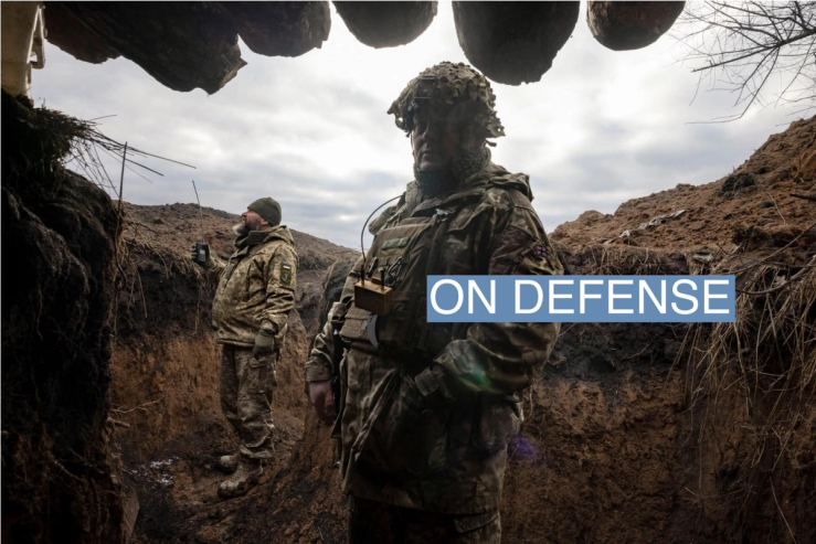 Ukrainian military engineers stand in a freshly dug trench that their unit built as part of a system of new fortifications near the front lines outside Kupiansk, amid Russia’s attack on Ukraine, December 28, 2023. REUTERS/Thomas Peter