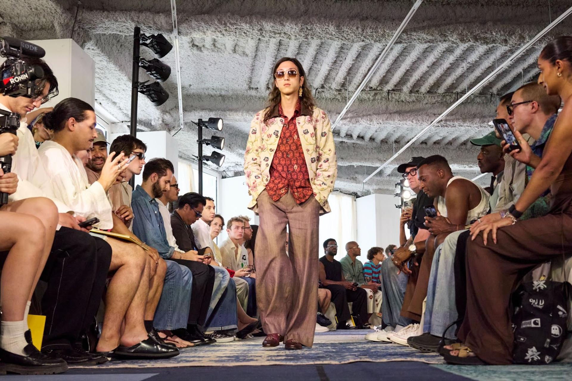 A model walks the runway during the Kartik Research Menswear Spring/Summer 2026 show as part of Paris Fashion Week in June. 