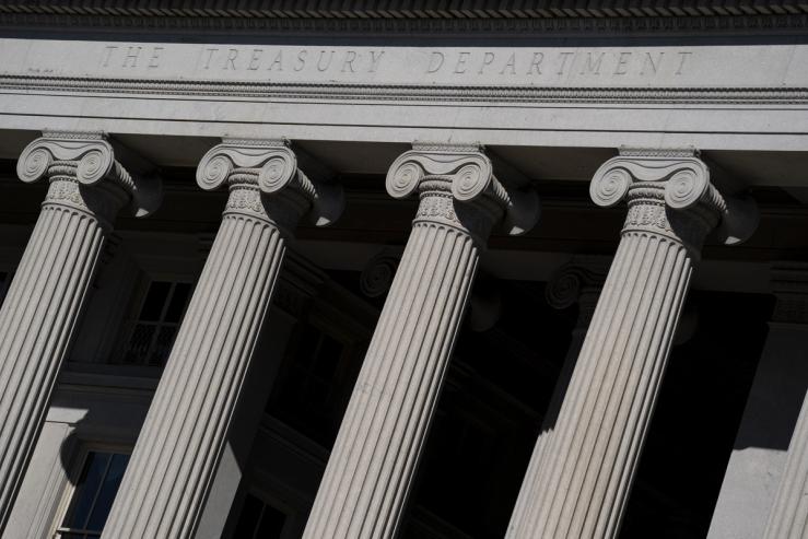 The Treasury Department building in Washington