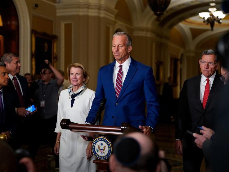 Senate Republican leaders hold a press conference.