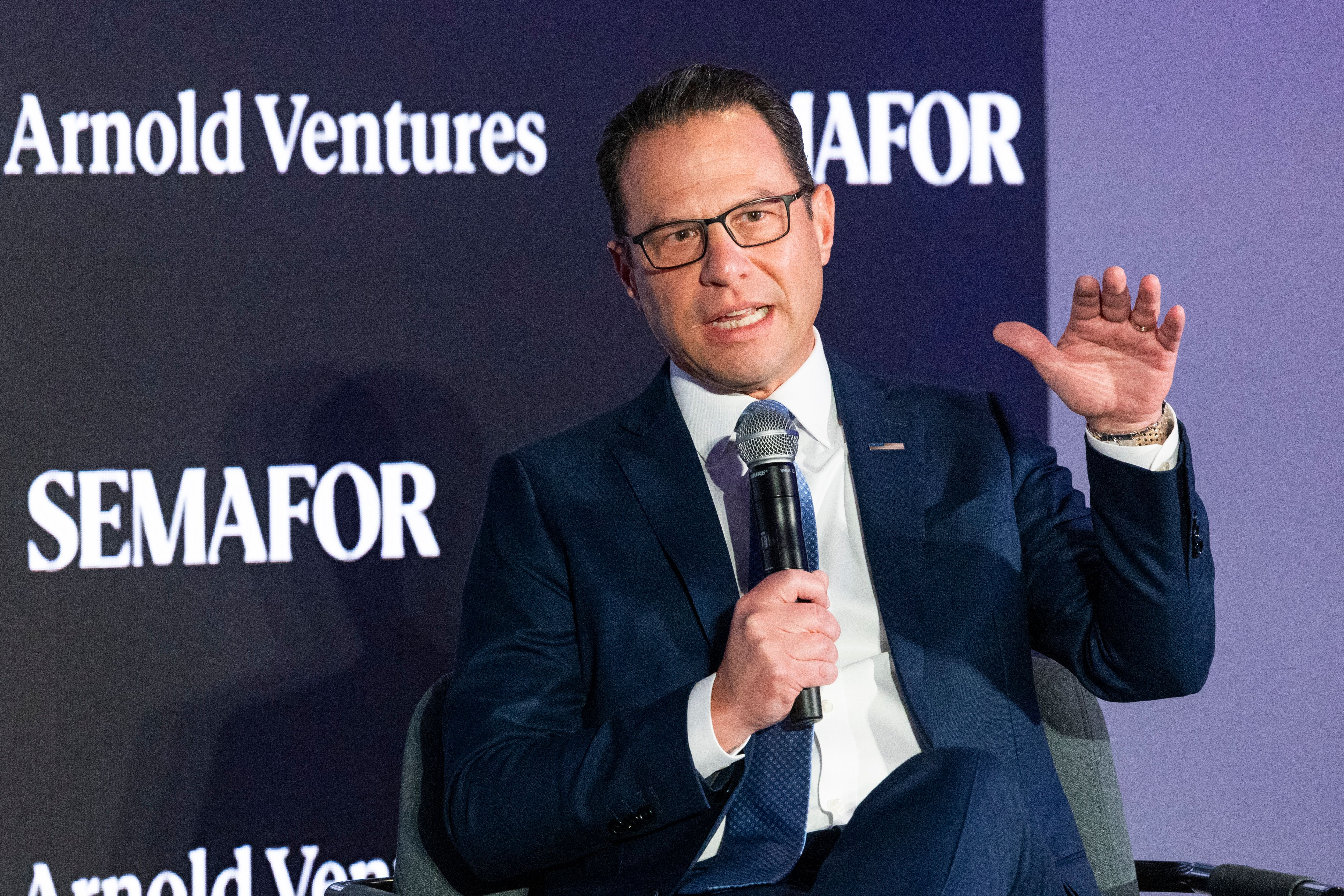 Josh Shapiro at a Semafor event.