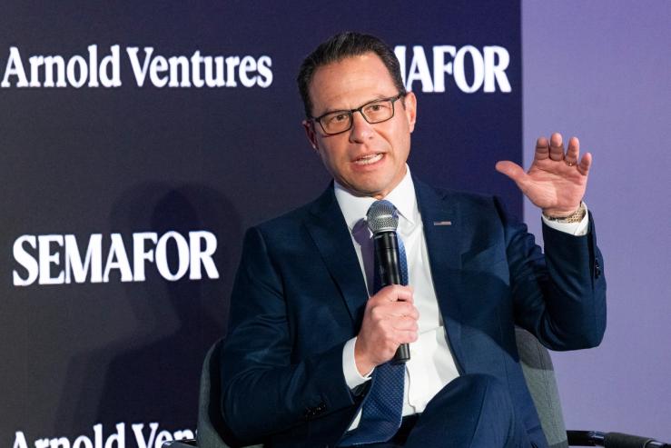 Josh Shapiro at a Semafor event.