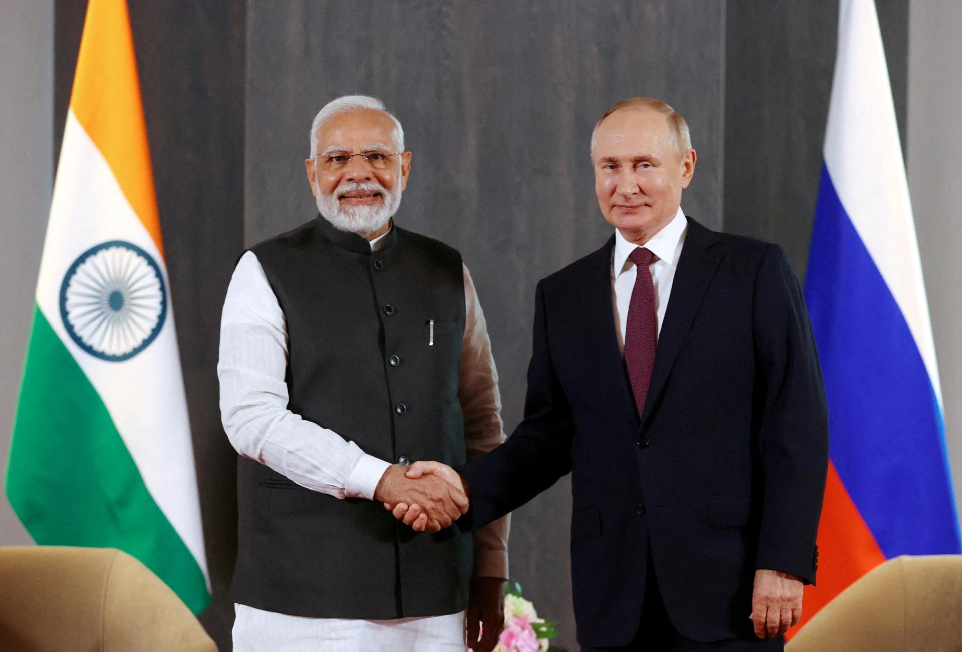  Putin and Modi in 2022.