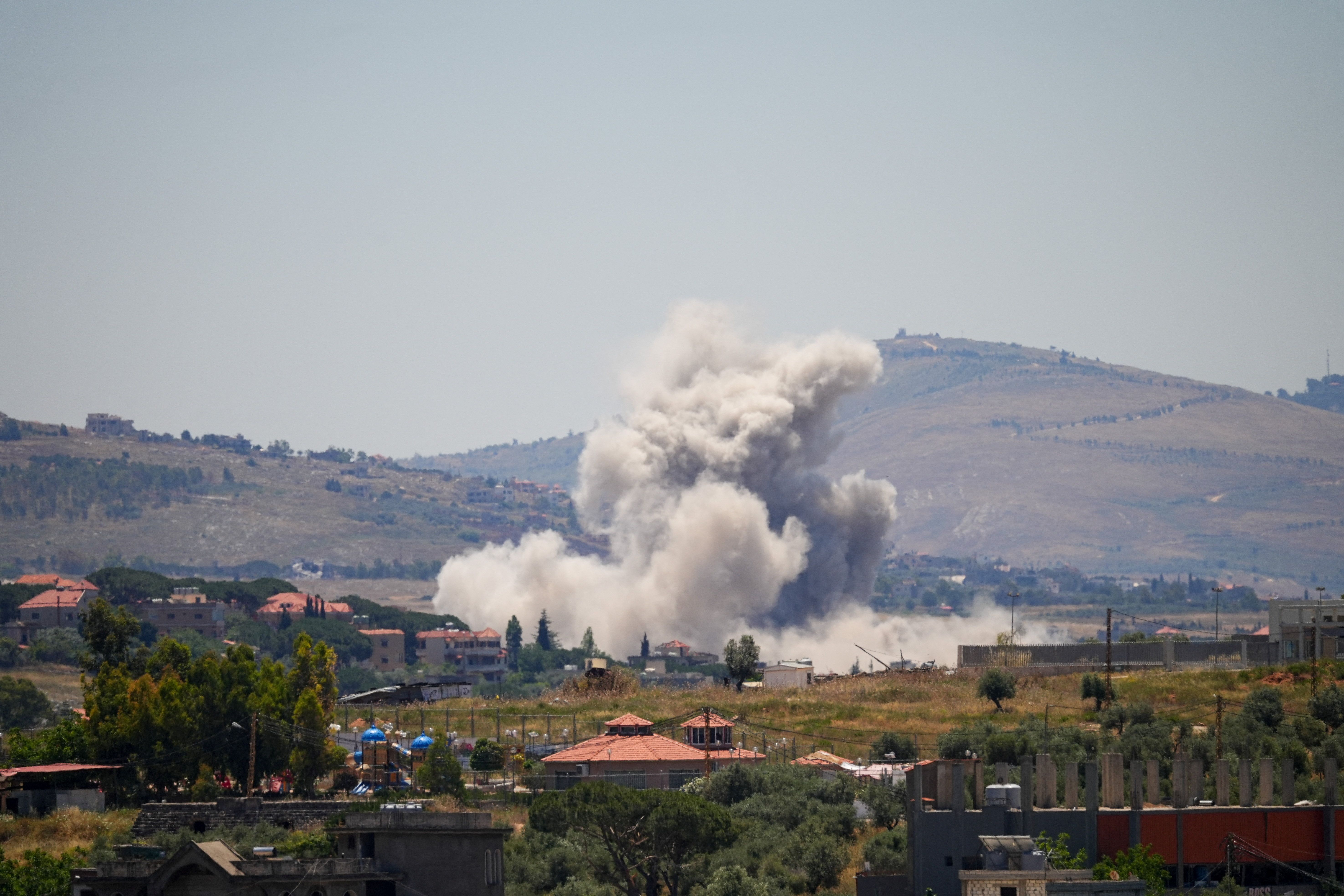 The aftermath of an Israeli strike on Lebanon. 