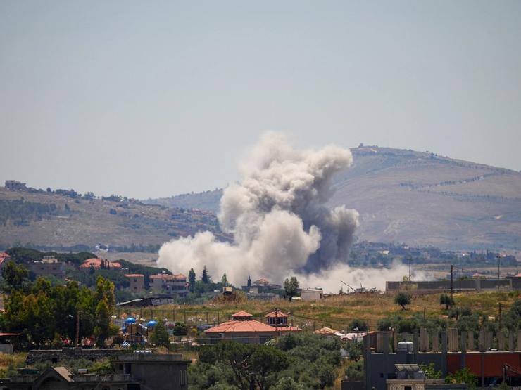 The aftermath of an Israeli strike on Lebanon.