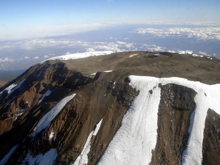 The peak of Mount Kilimanjaro in 2005.