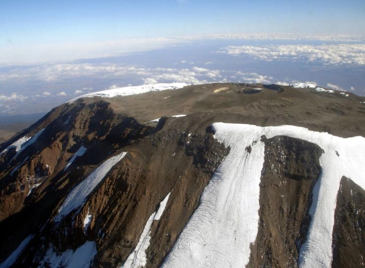 The peak of Mount Kilimanjaro in 2005.
