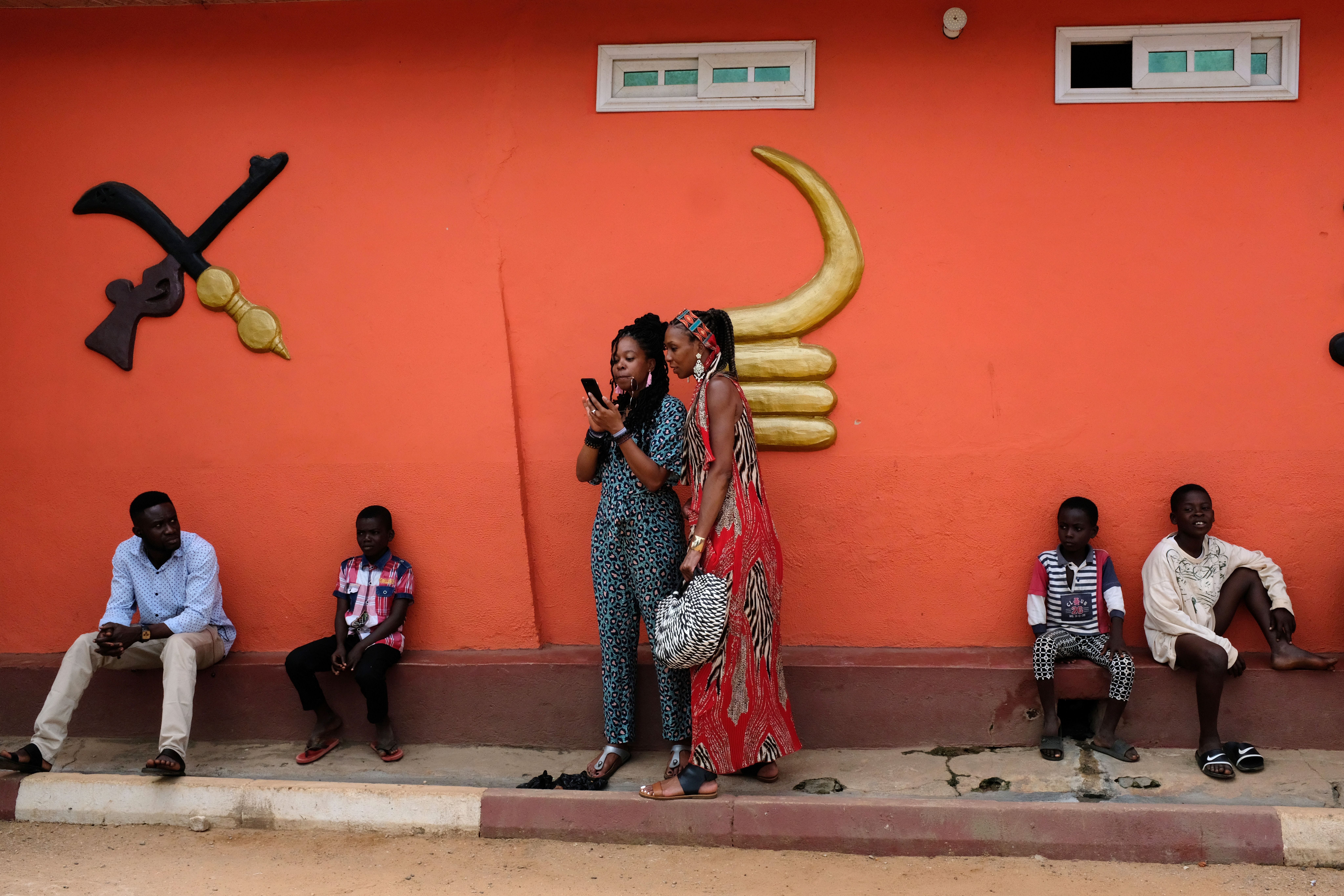 Members of a heritage tour group, who are traveling to Ghana to explore their ancestral roots.