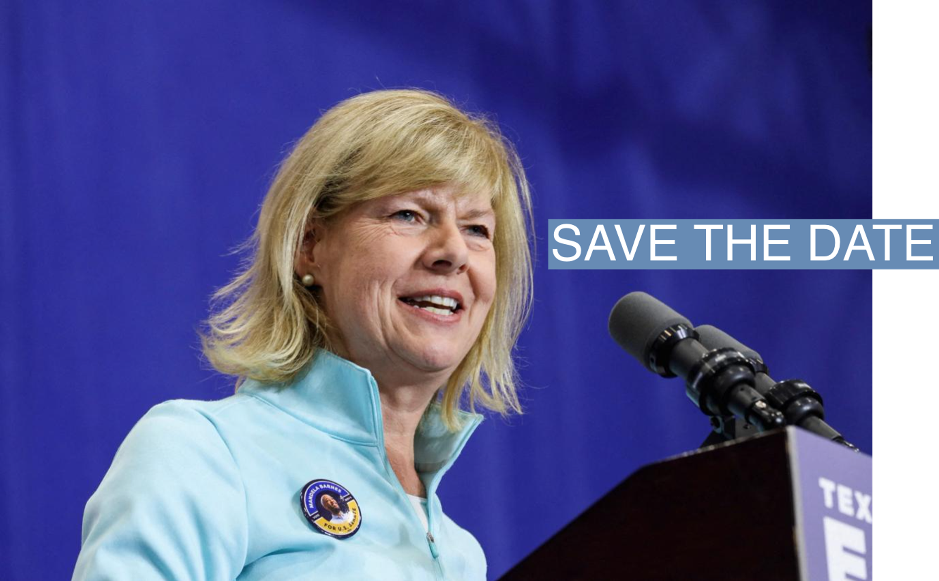 Senator Tammy Baldwin speaks at a rally with former U.S. President Barack Obama and Wisconsin Governor Tony Evers before the mid-term elections, in Milwaukee, Wisconsin, U.S. October 29, 2022. 