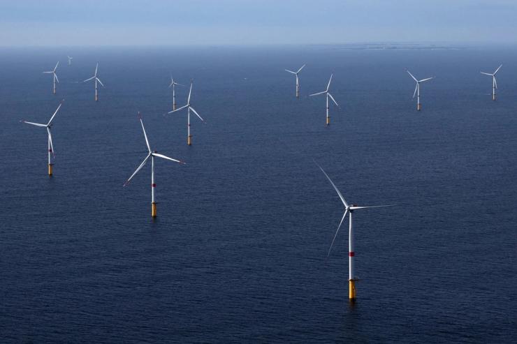 A wind farm off the coast of France