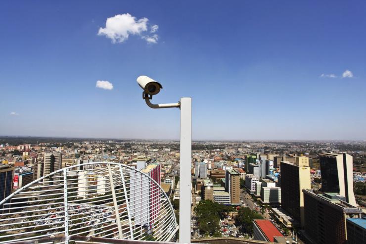 A CCTV camera in Kenya.