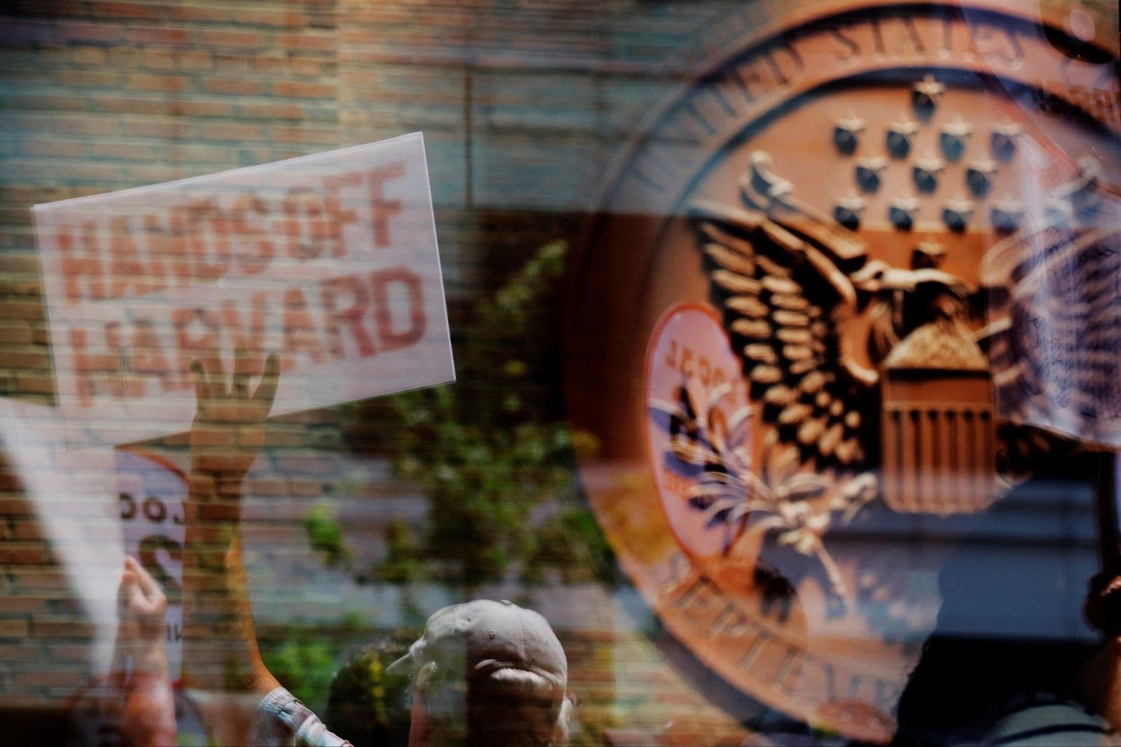 Pro-Harvard demonstrators rally outside federal court