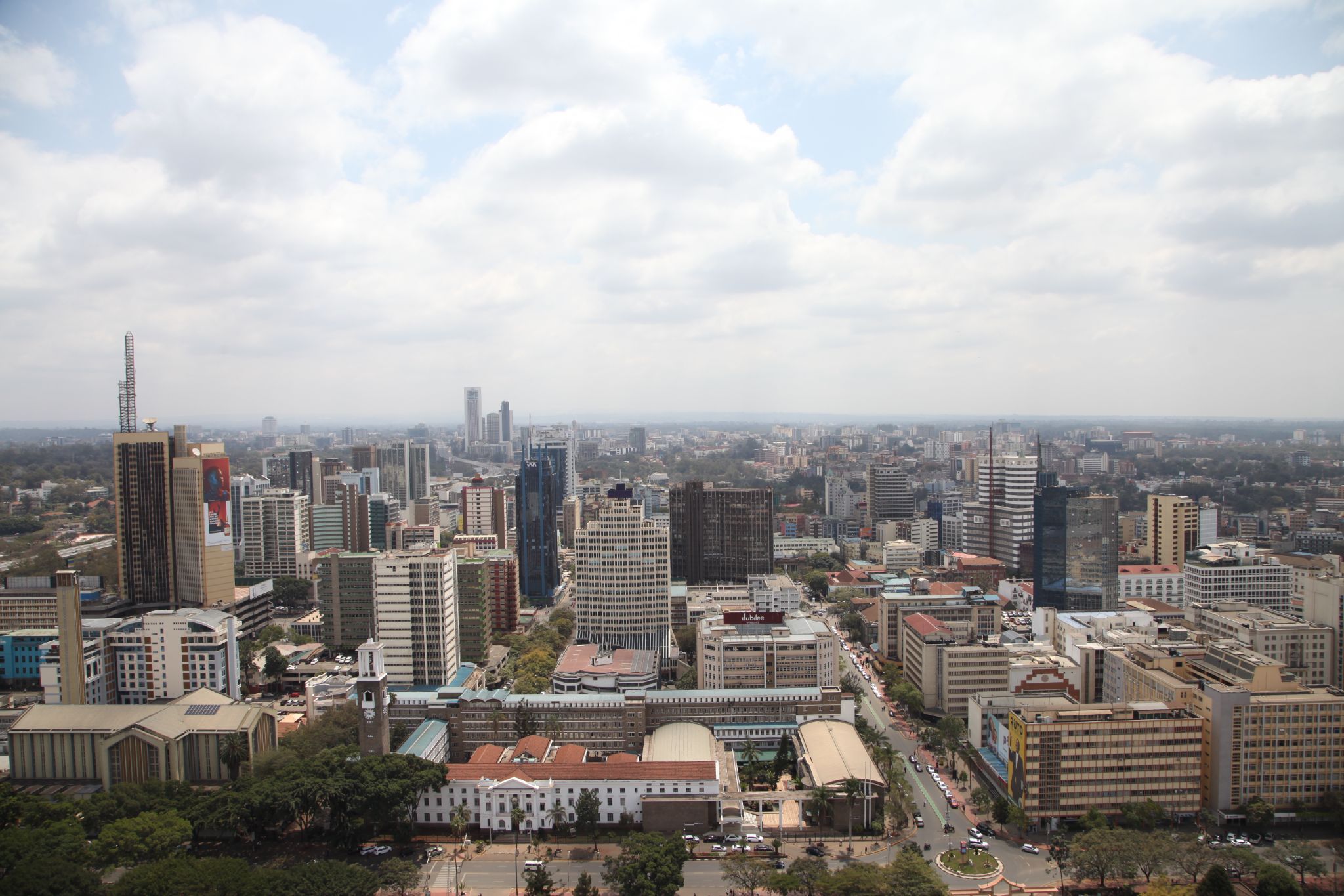 Nairobi skyline.