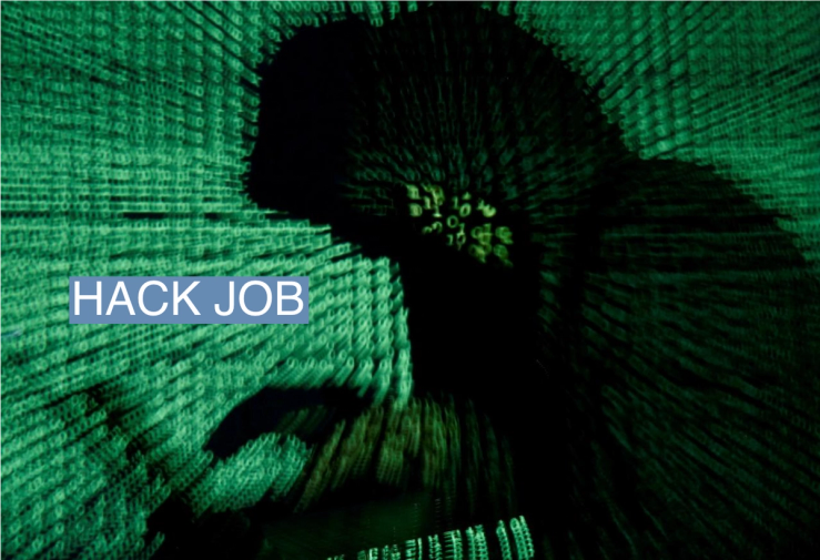 A man holds a laptop computer as cyber code is projected on him in this illustration picture taken on May 13, 2017. REUTERS/Kacper Pempel/Illustration/File Photo