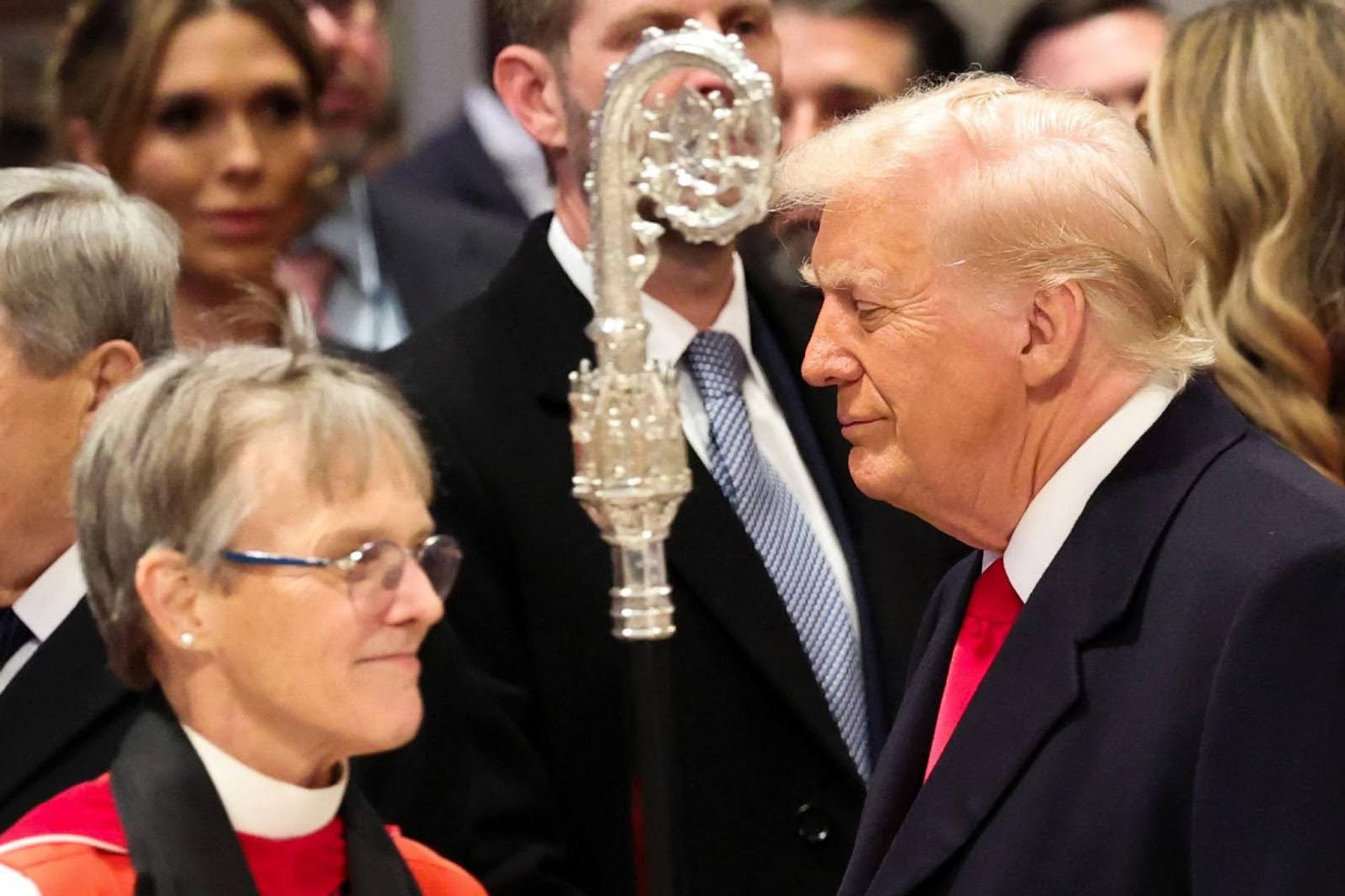 Donald Trump and Reverend Mariann Edgar Budde