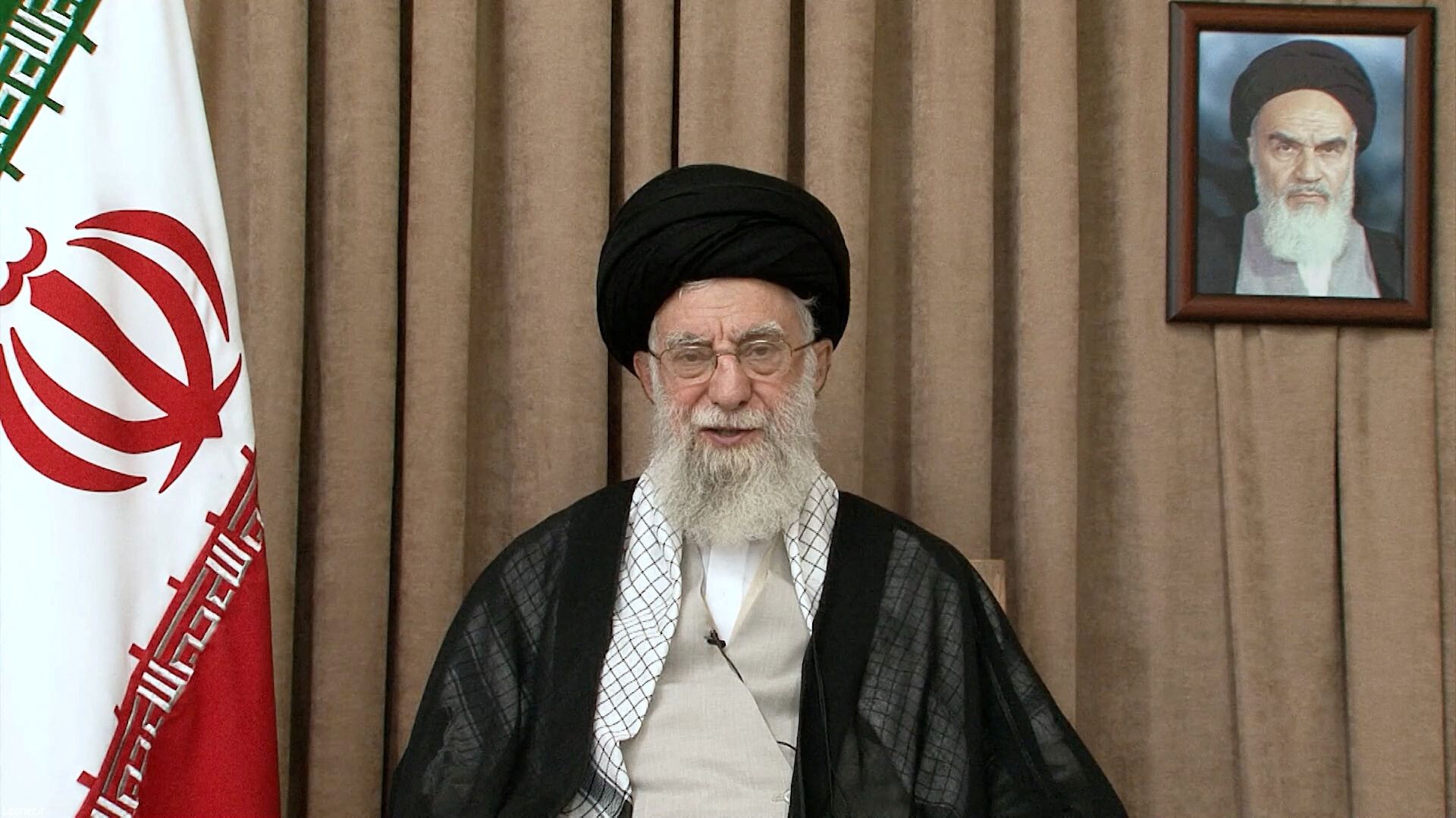 Iran’s Supreme Leader Ayatollah Ali Khamenei speaks in a televised message