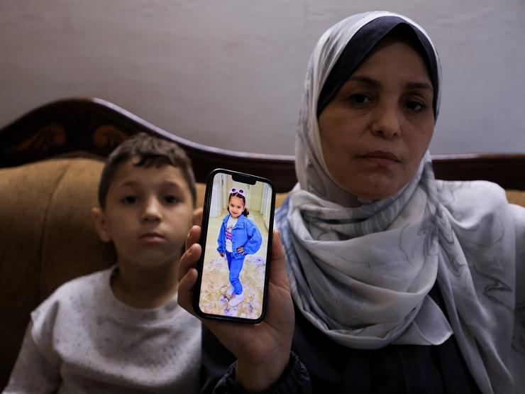 Hind Rajab’s grandmother shows a photo of the 5 year old who was killed by the Israeli military