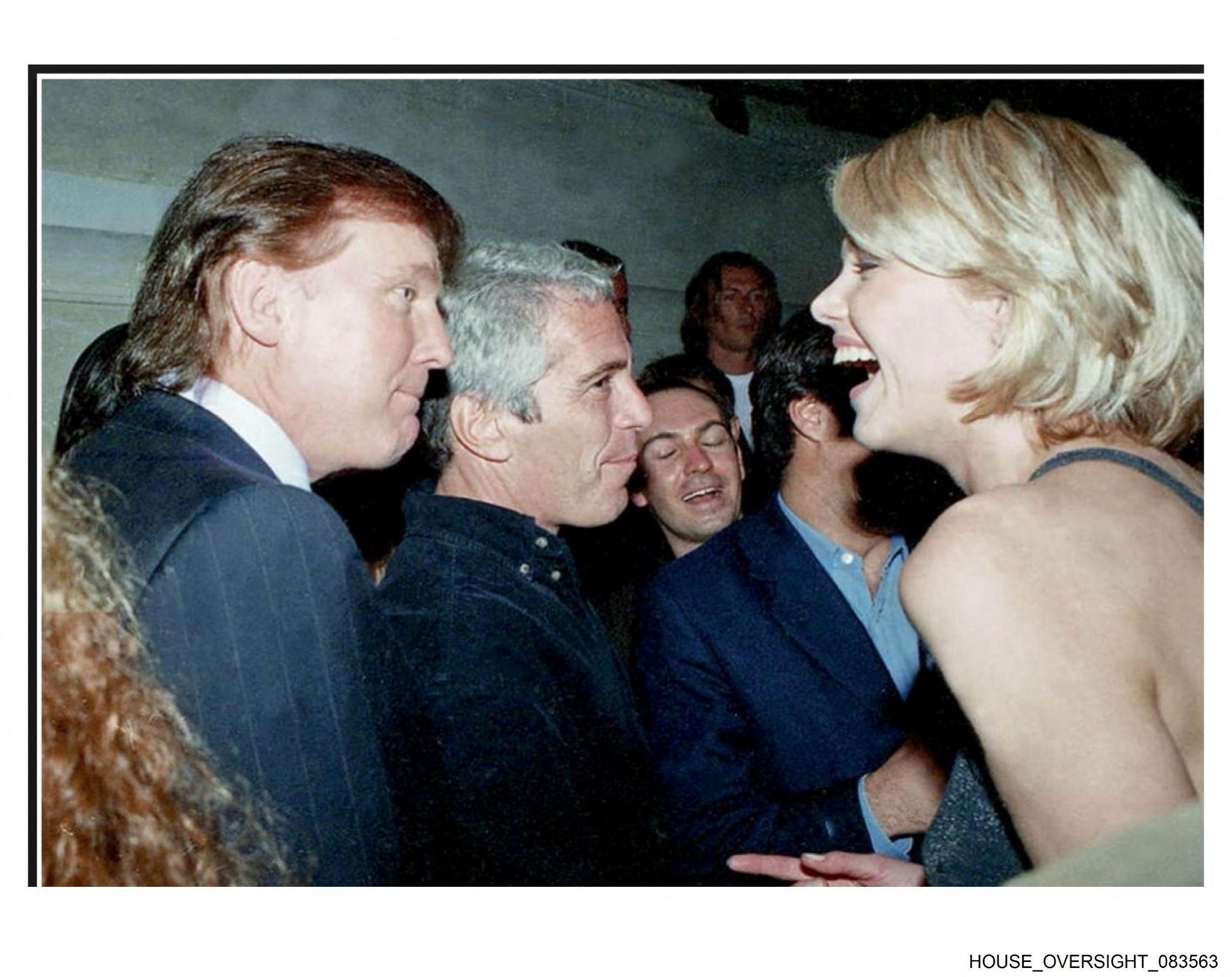 Jeffrey Epstein and Donald Trump in a photo released by the House Oversight Committee.