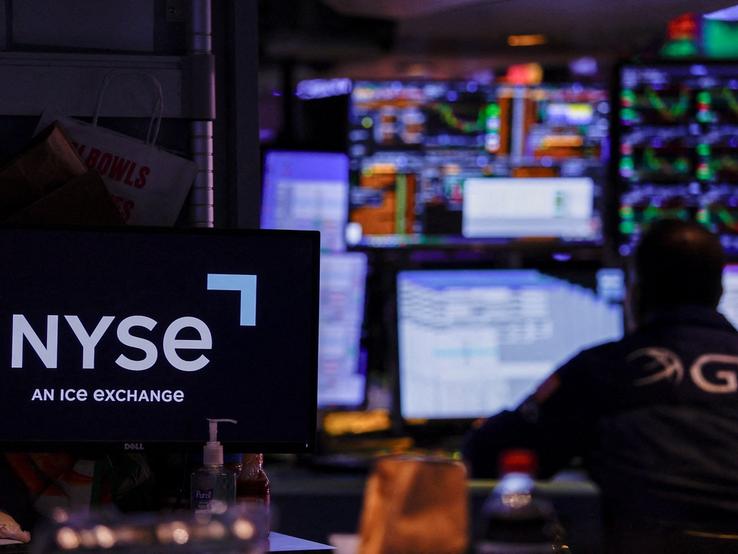 A trader at the NYSE.