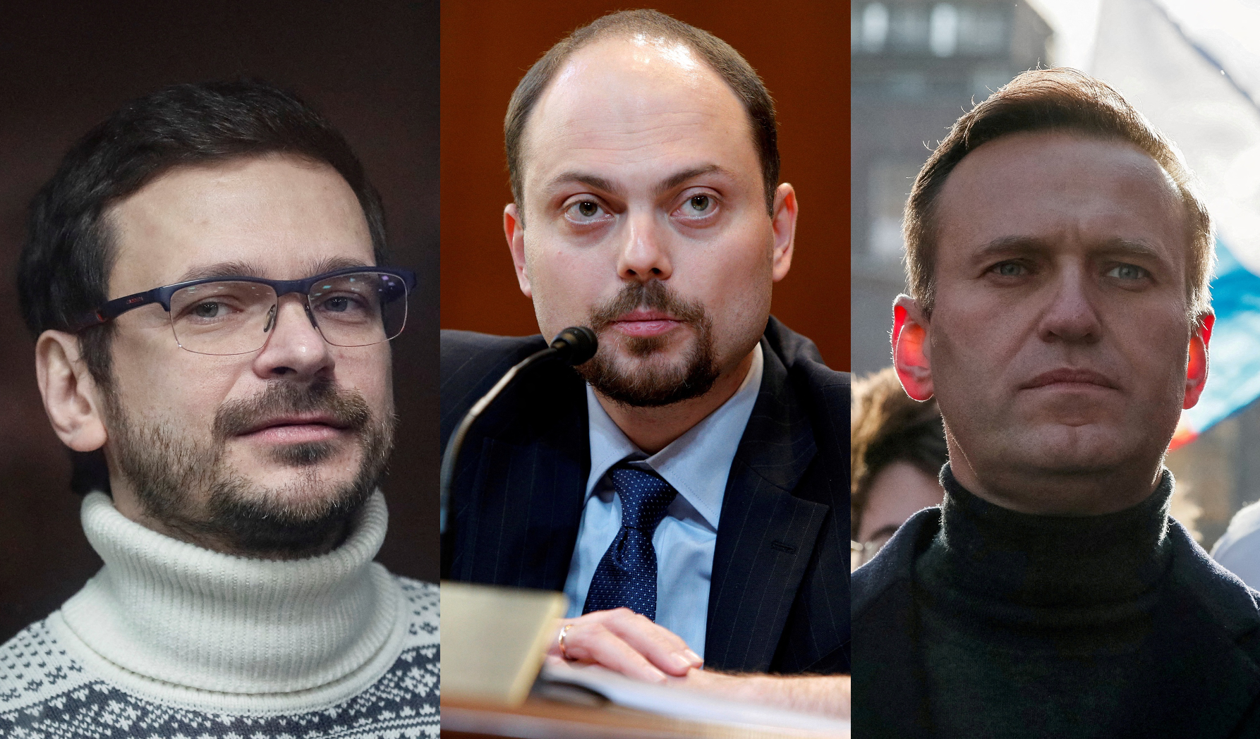 Ilya Yashin, Vladimir Kara-Murza, and Alexei Navalny