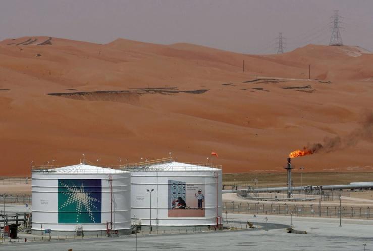 Production facility is seen at Saudi Aramco’s Shaybah oilfield in the Empty Quarter.
