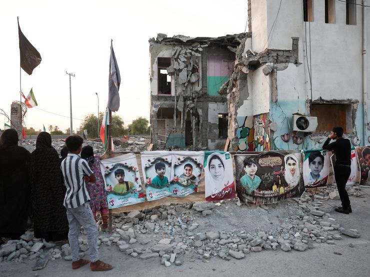 The aftermath of a strike in Iran.