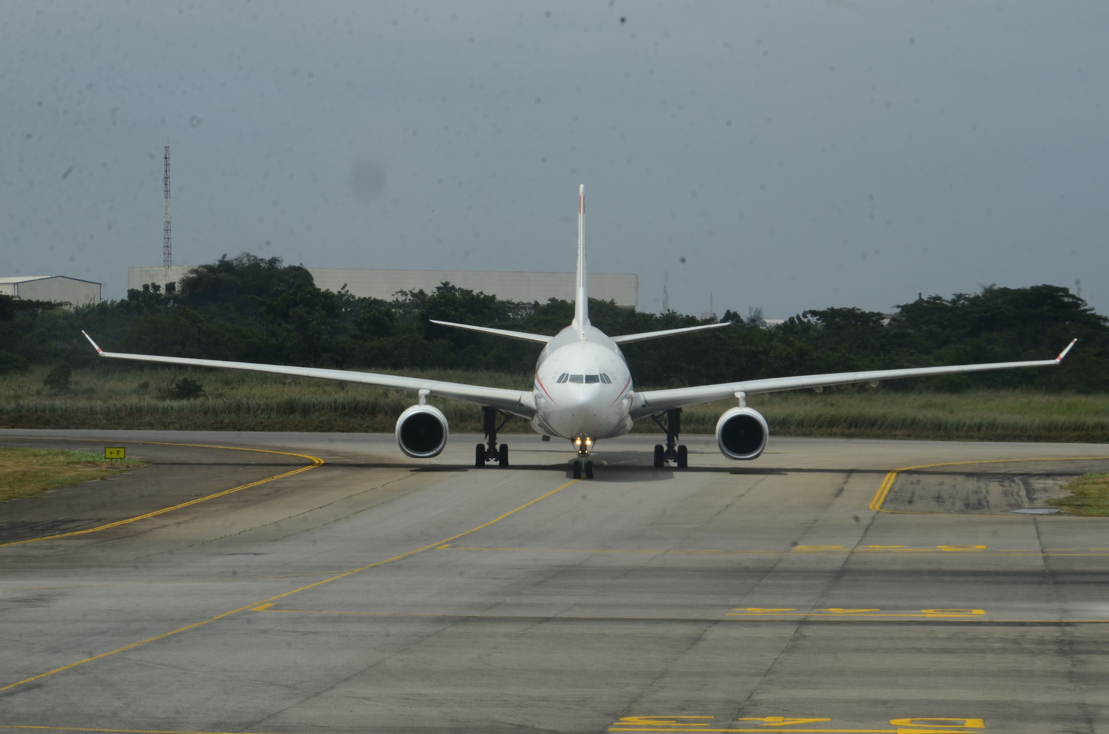 A plane at Murtala Muhammed International Airport in Ikeja, Lagos State, Nigeria.