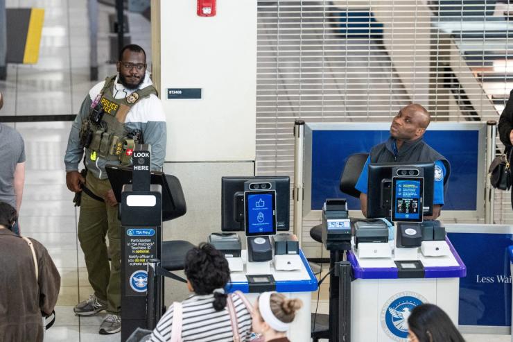 A TSA checkpoint at BWI airport
