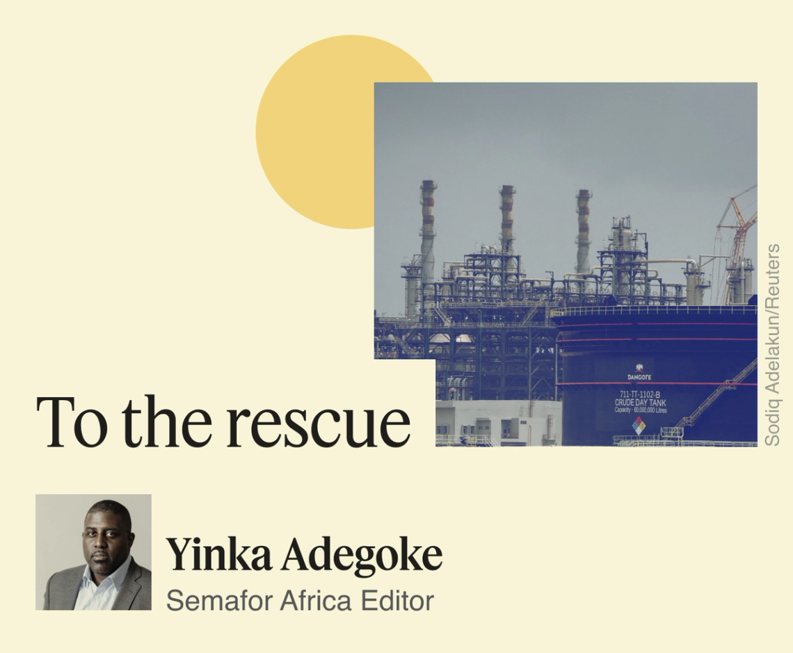 To the rescue, Yinka Adegoke.