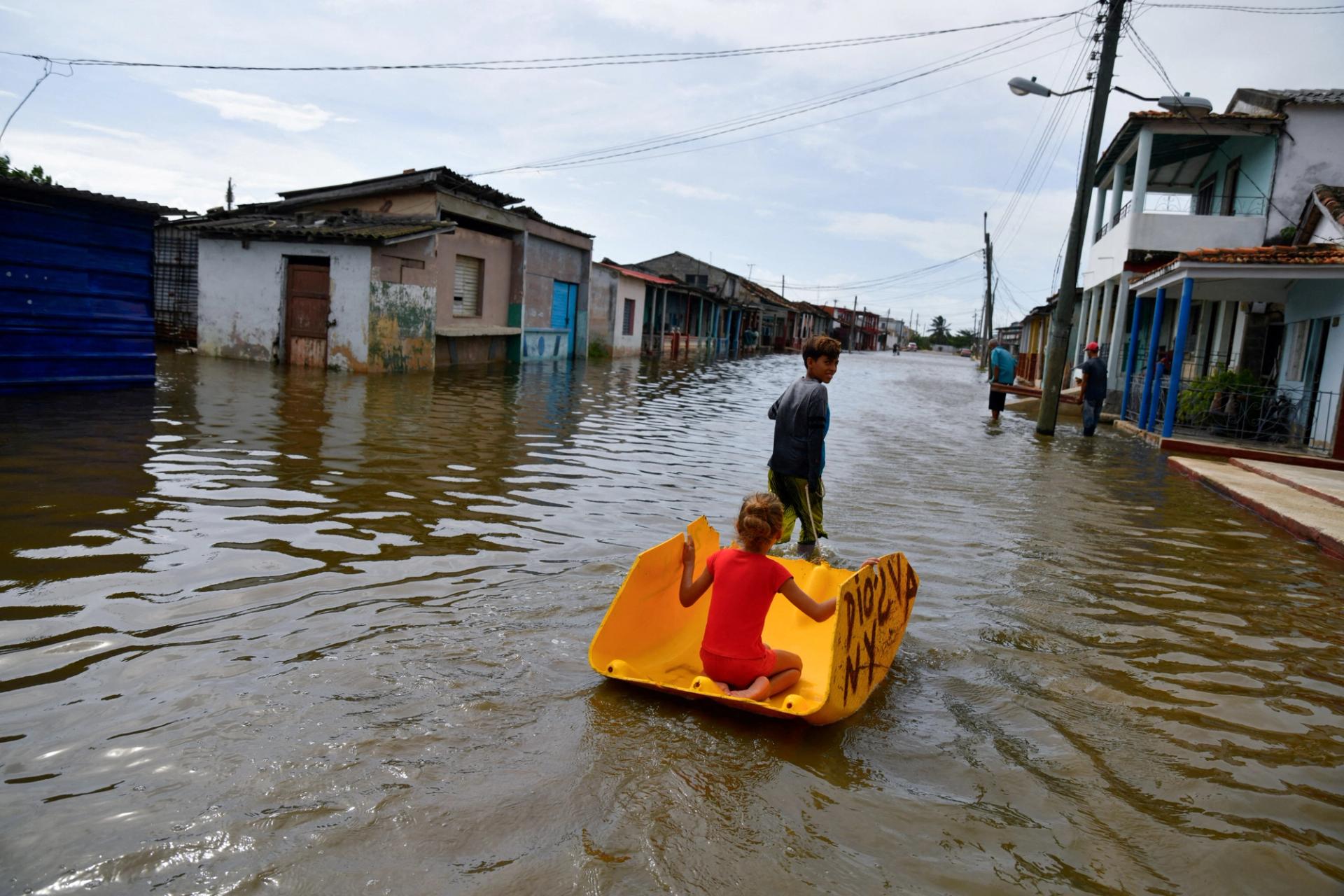 Flooding in Cuba after Hurricane Milton.