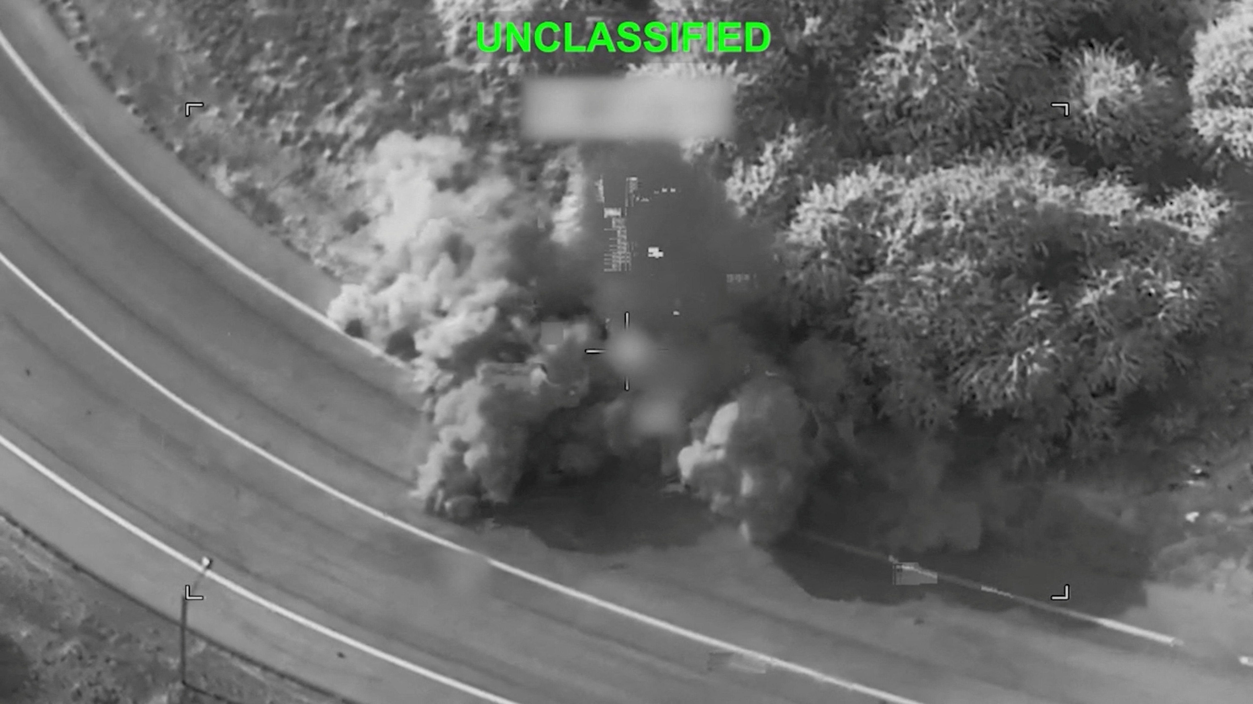 U.S. Central Command photo of strike in Iran