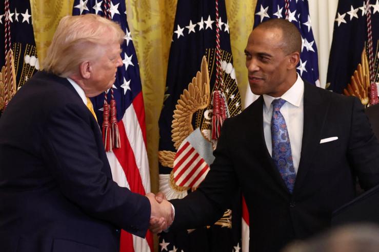 Donald Trump and Scott Turner