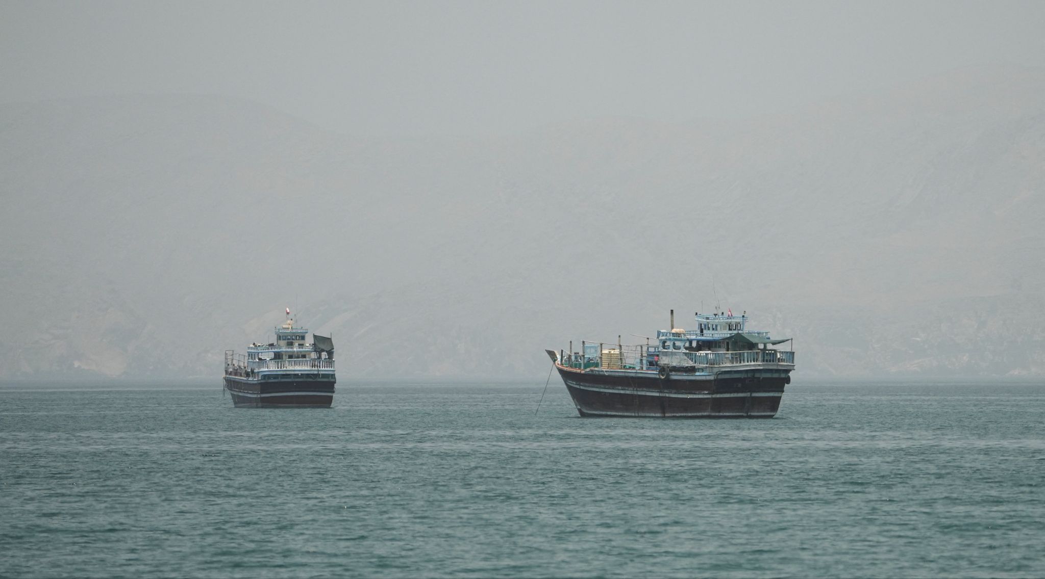 Vessels in the Strait of Hormuz. 