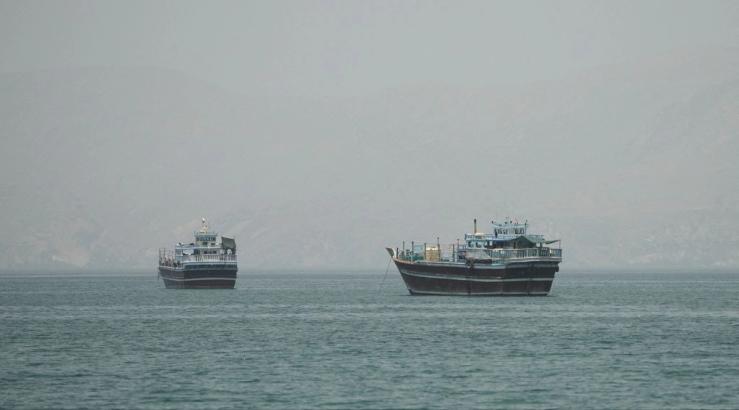 Vessels in the Strait of Hormuz.