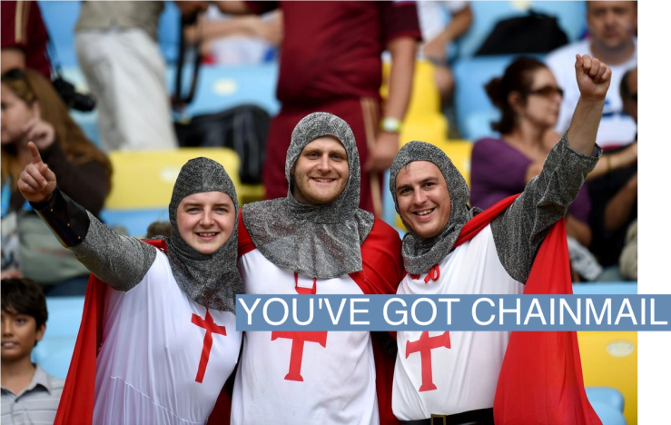 England fans at the World Cup