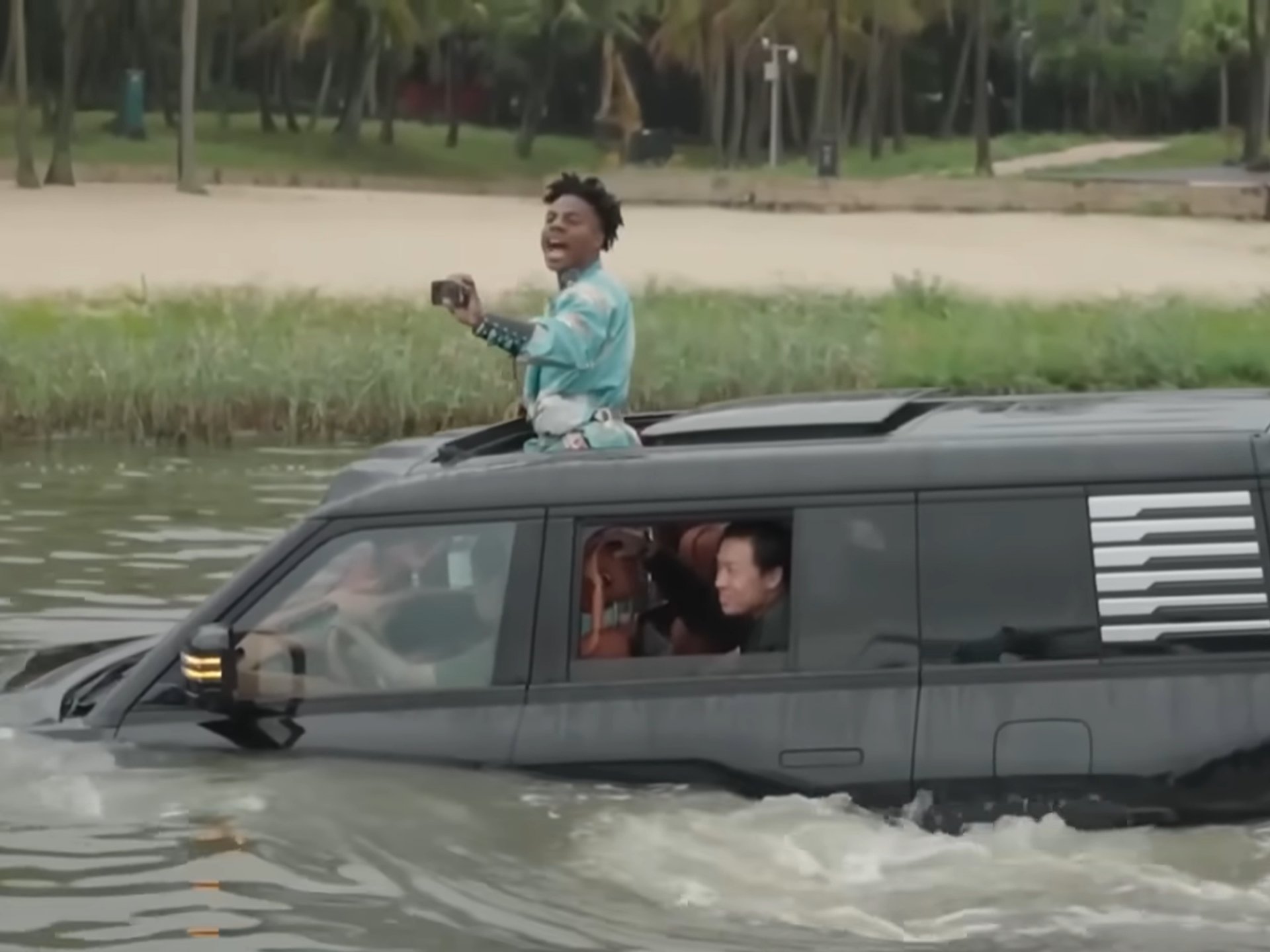 A screenshot from an IShowSpeed video in China