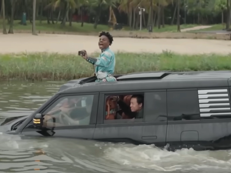 A screenshot from an IShowSpeed video in China