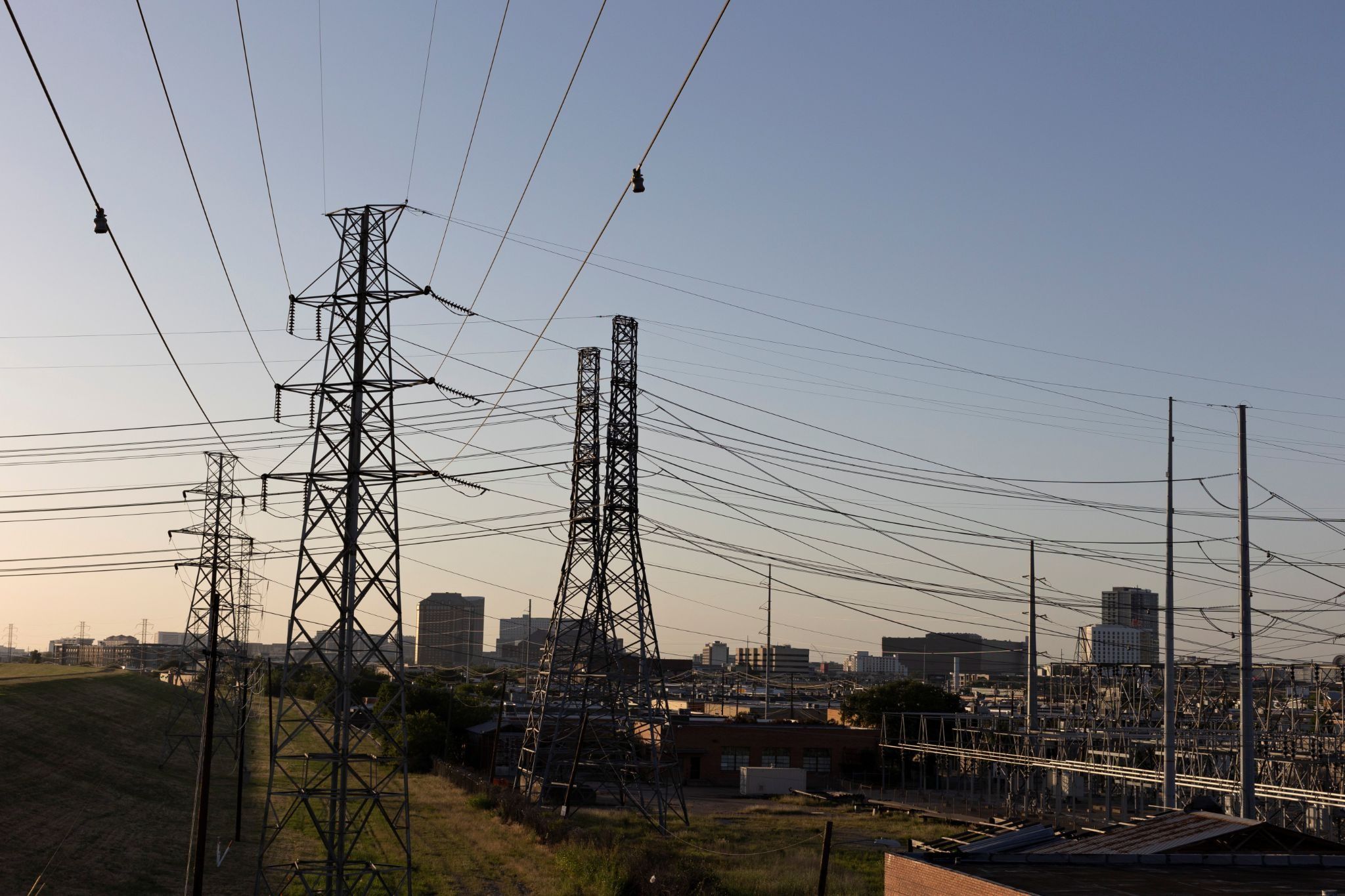 Power lines in Texas.