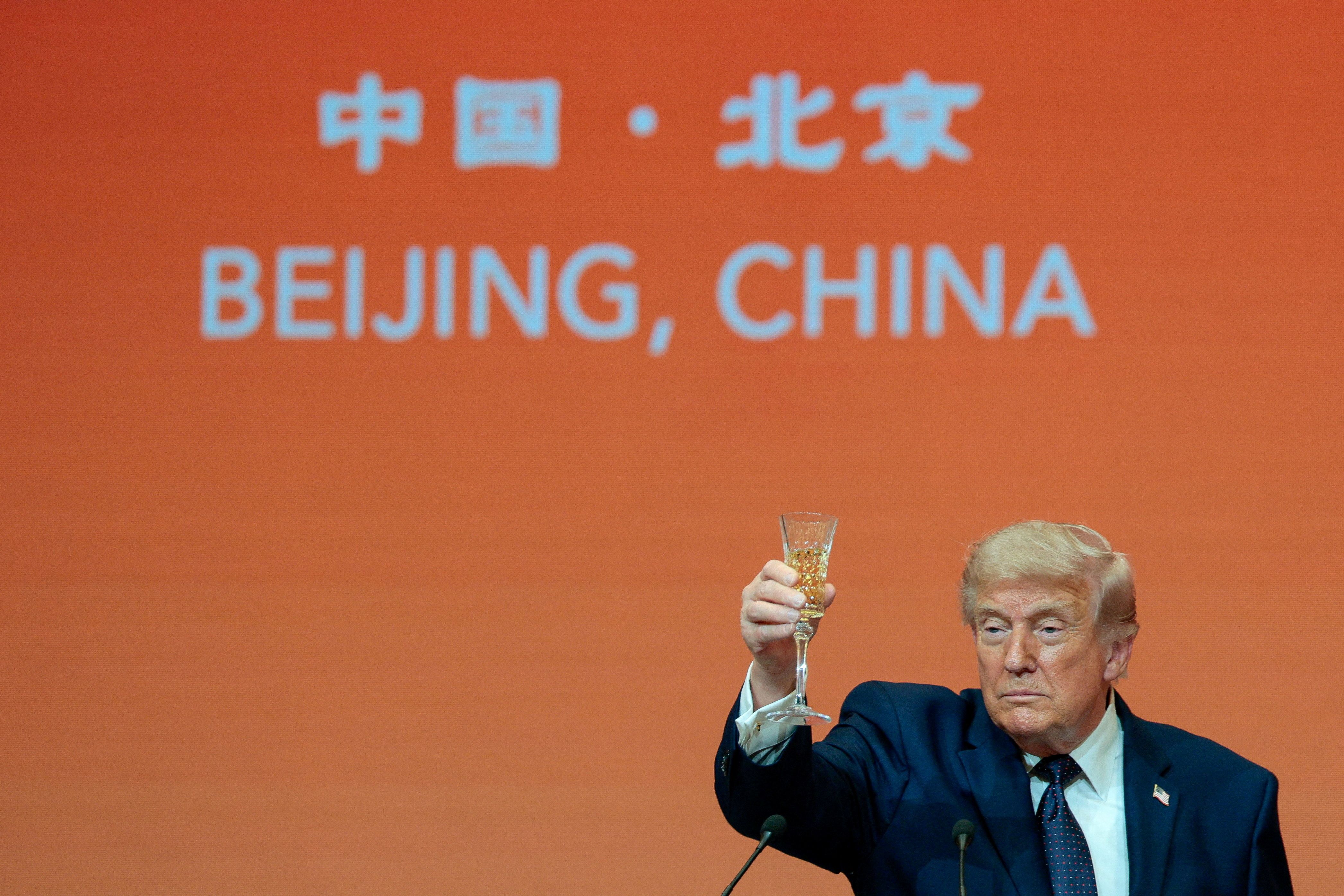 US President Donald Trump in Beijing