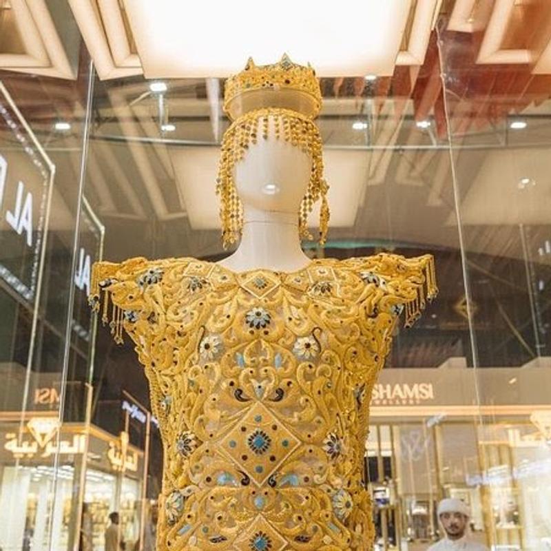 Riyadh jeweler crafts Guinness-record-winning gold dress for Dubai | Semafor Riyadh jeweler crafts Guinness-record-winning gold dress for Dubai | Semafor