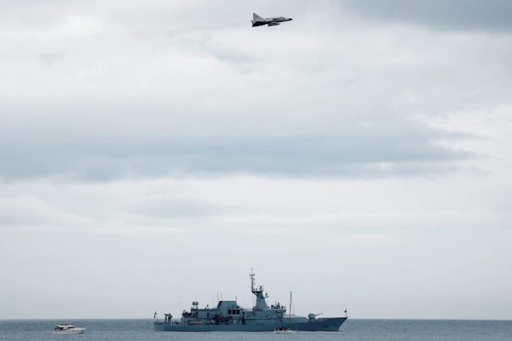 An Irish Navy patrol.