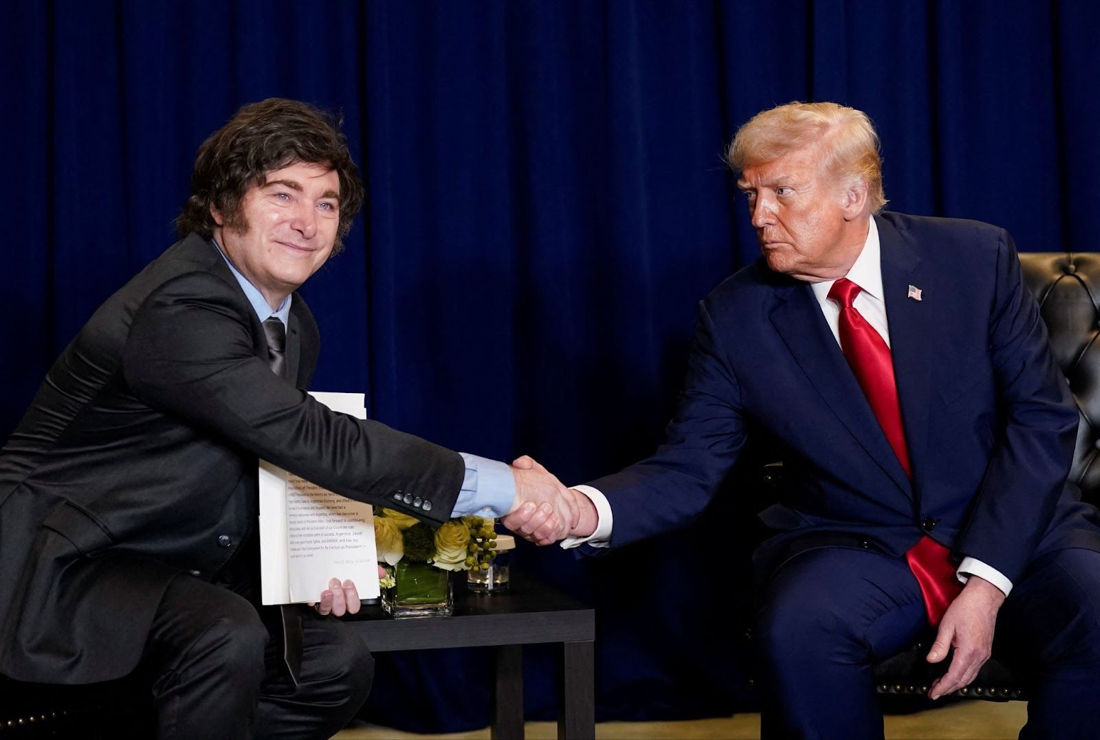 Javier Milei and Donald Trump. 
