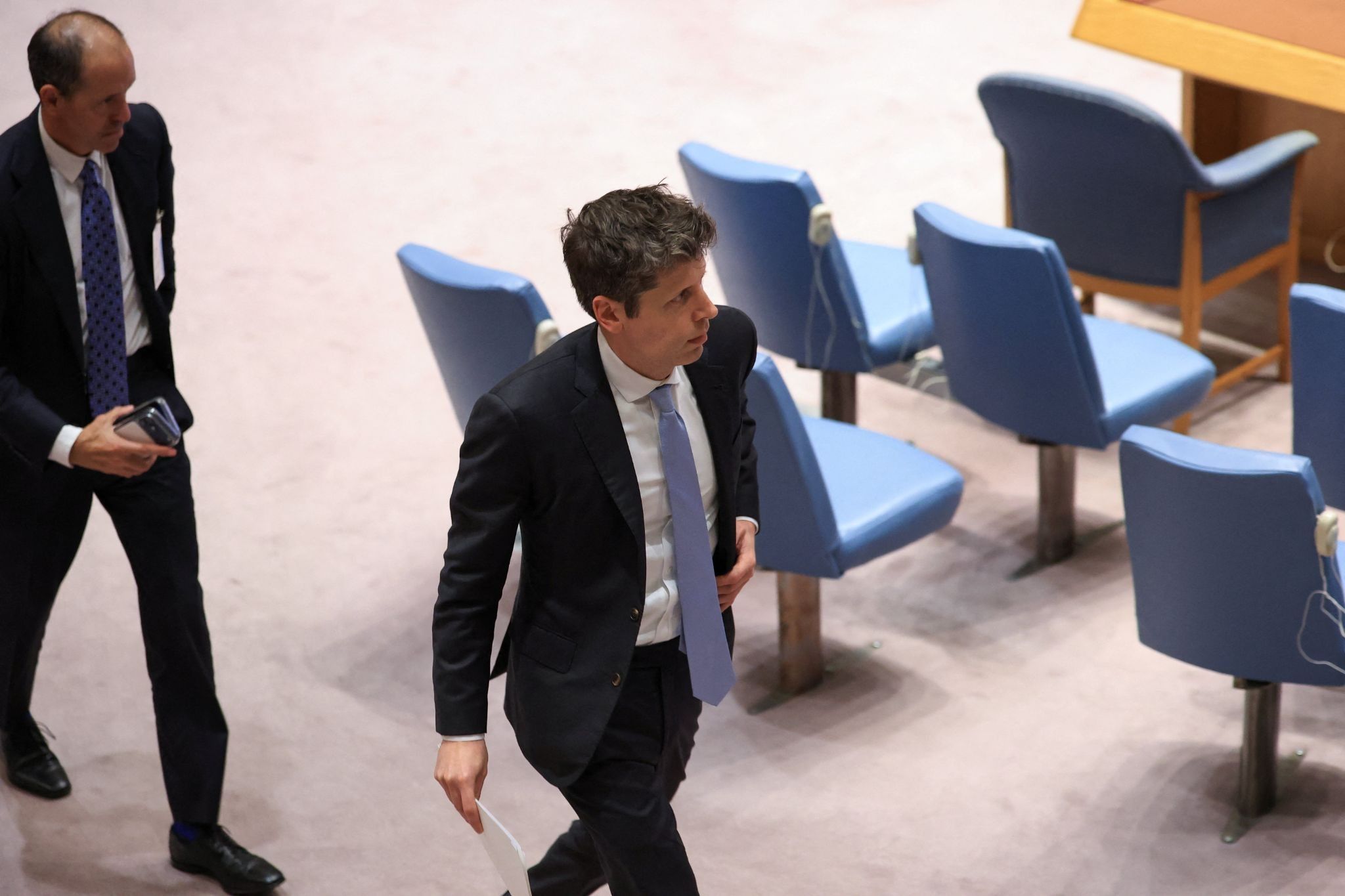 OpenAI CEO Sam Altman at the UN Security Council during a session on Artificial Intelligence. 