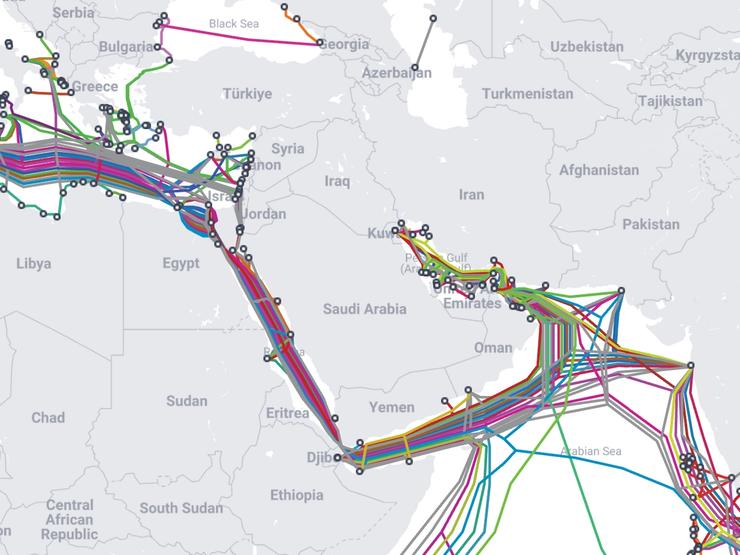 A map of undersea cables.